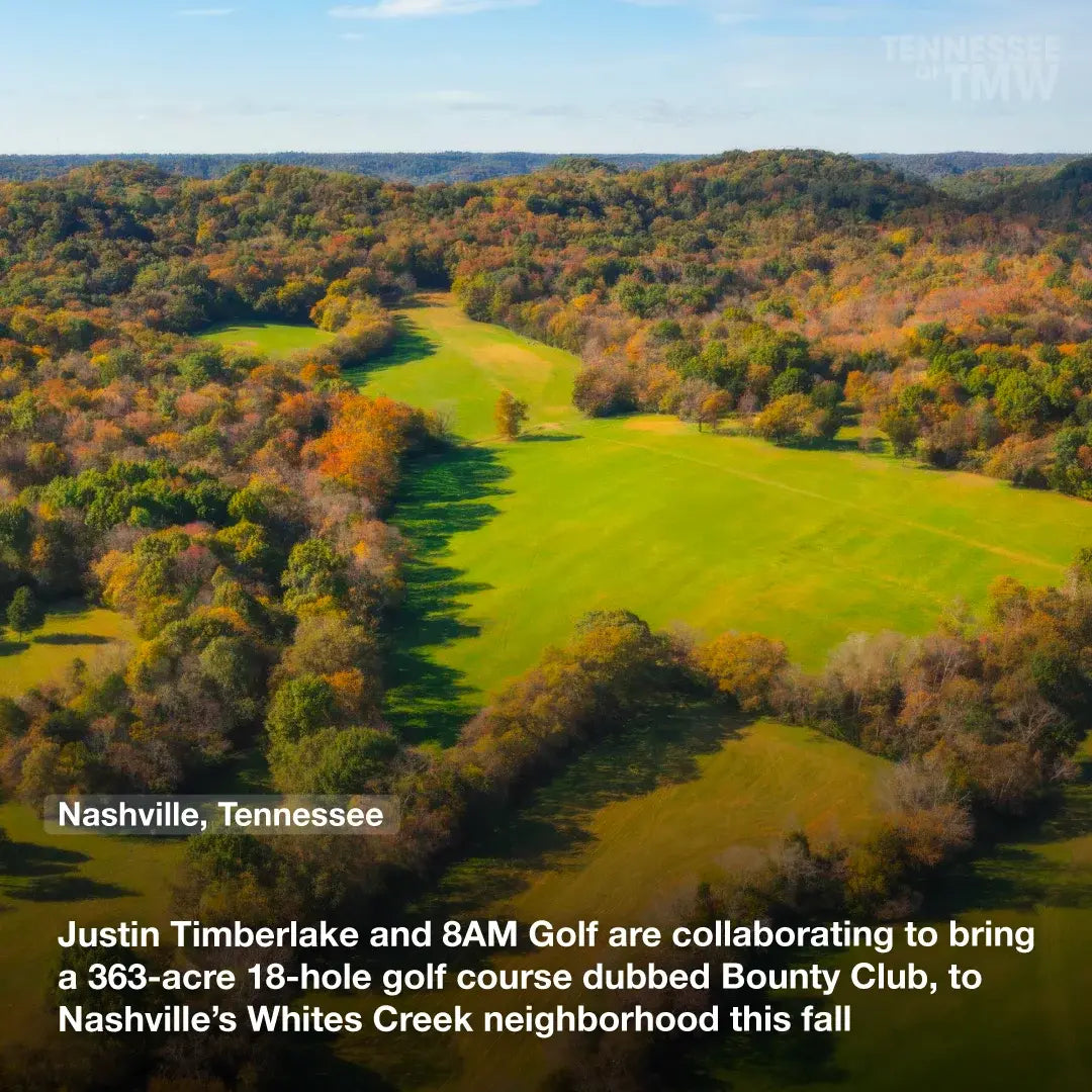Justin Timberlake and 8AM Golf are collaborating to bring a 363-acre 18-hole golf course dubbed Bounty Club, to Nashville's Whites Creek neighborhood this fall